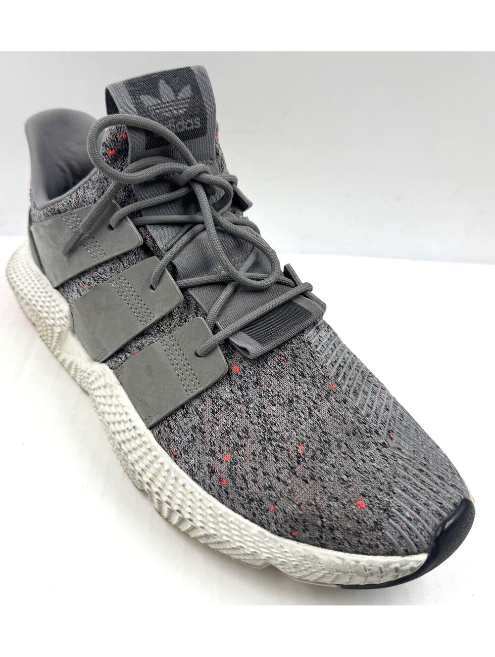 Adidas Prophere Sneakers Men's Size 13 Gray Solar Red Athletic Shoes CQ3023